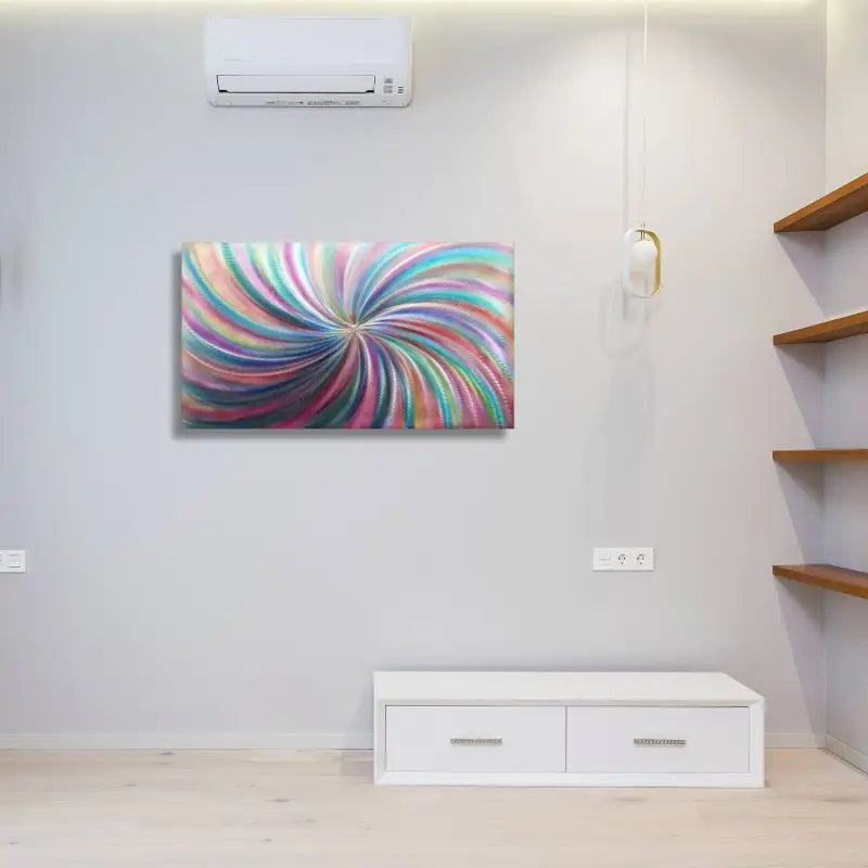 Spiral Rainbow | Metal Wall Painting | Abstract Christopher Henderson