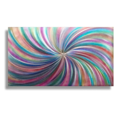 Spiral Rainbow | Metal Wall Painting | Abstract Christopher Henderson