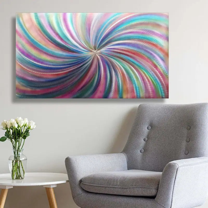 Spiral Rainbow | Metal Wall Painting | Abstract Christopher Henderson