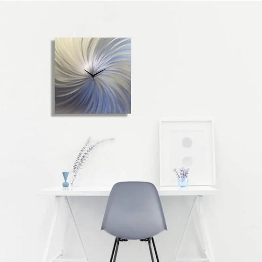 Square Wall Clock Titled "Omega" - Modern Elements Metal Art - ME0947CV9