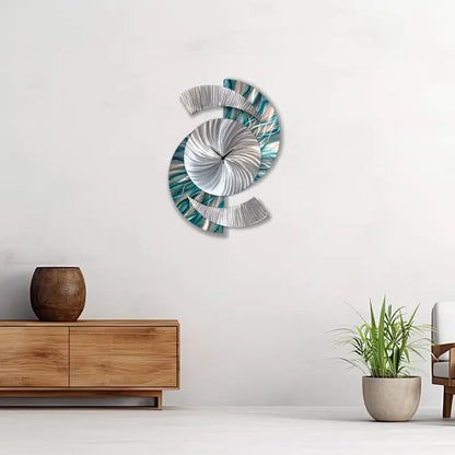 Teal Large Wall Clock Titled ’Elliptical’ £149.99 Christopher Henderson