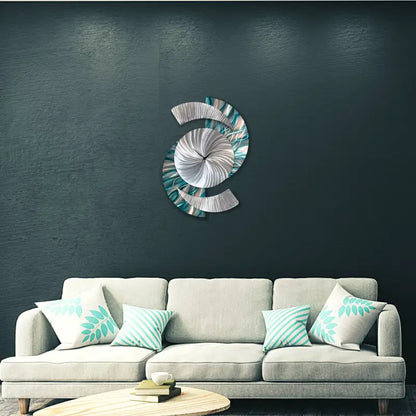 Teal Large Wall Clock Titled ’Elliptical’ £149.99 Christopher Henderson