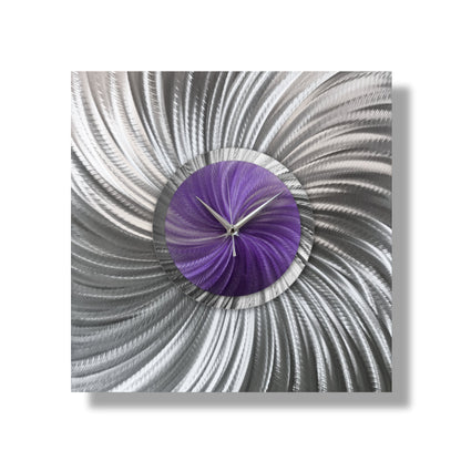 Unique Large Wall Clock Titled "Novel" - Modern Elements Metal Art - MW8002K4