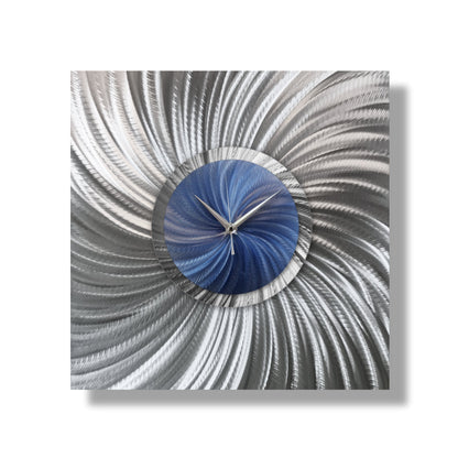 Unique Large Wall Clock Titled "Novel" - Modern Elements Metal Art - MW8002K6
