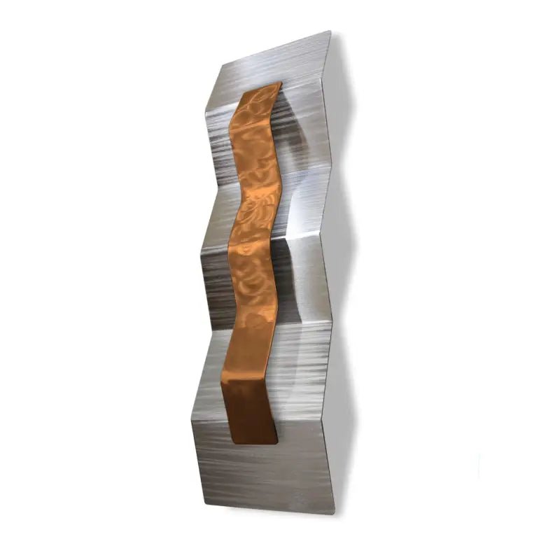 Unique Wall Sculpture Titled Zigzag - Modern Elements Metal Art - ME4652326SX