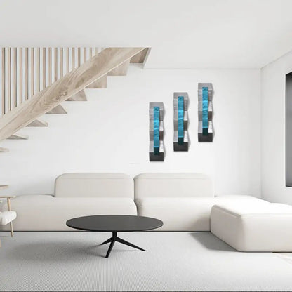 Unique Wall Sculpture Titled Zigzag - Modern Elements Metal Art - ME4652326SX