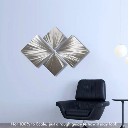 Unique Metal Wall Art Titled "Xplode" - Modern Elements Metal Art
